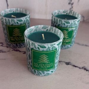 Green Holiday Scented Candle Set